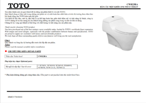 TSKT Bồn Cầu ToTo 1 Khối CW823RAT3