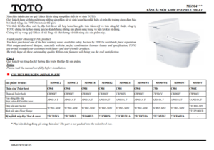 TSKT Bồn Cầu ToTo 1 Khối MS904T2 MS904T8