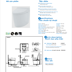 TSKT Bồn Cầu Thông Minh TOTO NEOREST CS988VT-TCF9575Z