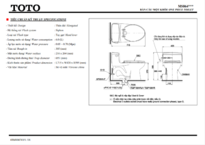 Bồn Cầu ToTo 1 Khối MS864T2