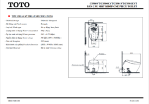 TSKT Bồn Cầu Thông Minh TOTO NEOREST CS900VT-T53P100VR