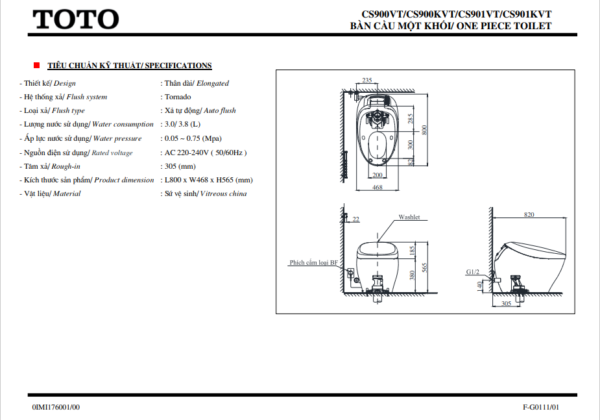 TSKT Bồn Cầu Thông Minh TOTO NEOREST CS900VT-T53P100VR