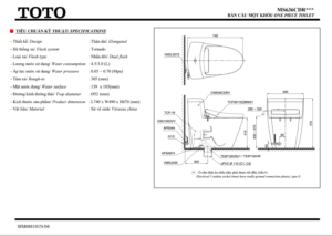 TSKT Bồn Cầu Thông Minh TOTO WASHLET+ MS636CDRW12