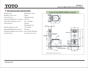 Bồn Cầu Treo Tường ToTo CW762-TC384CVK