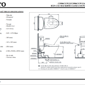 Bồn Cầu Thông Minh TOTO WASHLET+ CS986CGW12