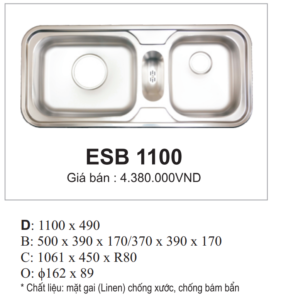 Chậu Rửa Bát Nhập Khẩu Ecofa ESB 1100