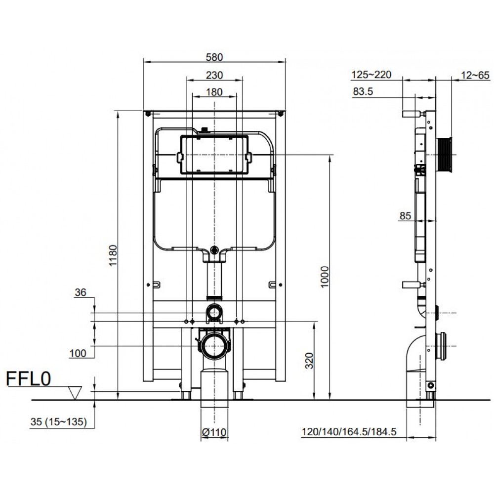 Két nước âm tường ToTo WH171A chính hãng, giá rẻ