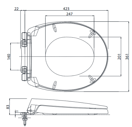 Nắp bồn cầu ToTo TC392VS đóng êm