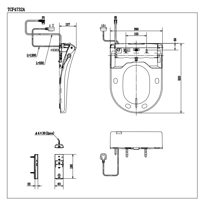 Nắp bồn cầu thông minh ToTo WASHLET TCF4732A