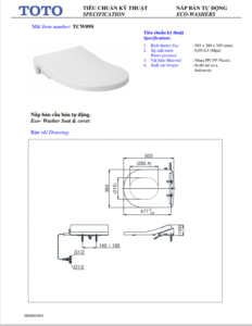 Nắp bồn cầu tự rửa ToTo cơ ECOWASHER TCW09S