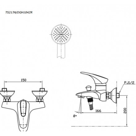 Vòi hoa sen ToTo TS217A/DGH104ZR