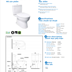 Bản Vẽ Kỹ thuật Bệ ToTo 1 khối 320DMT3