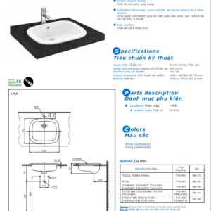 TSKT Chậu Rửa Mặt Dương Vành TOTO L763