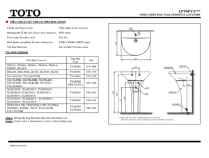 TSKT Chậu Rửa Mặt Chân Dài ToTo LPT947CS