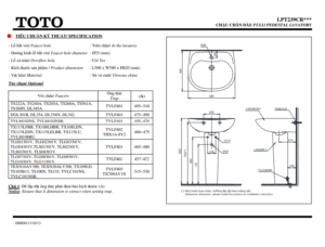 TSKT Chậu Rửa Mặt Chân Dài ToTo LPT239CR