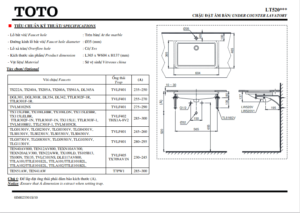 tskt Chậu TOTO Âm Bàn LT520T