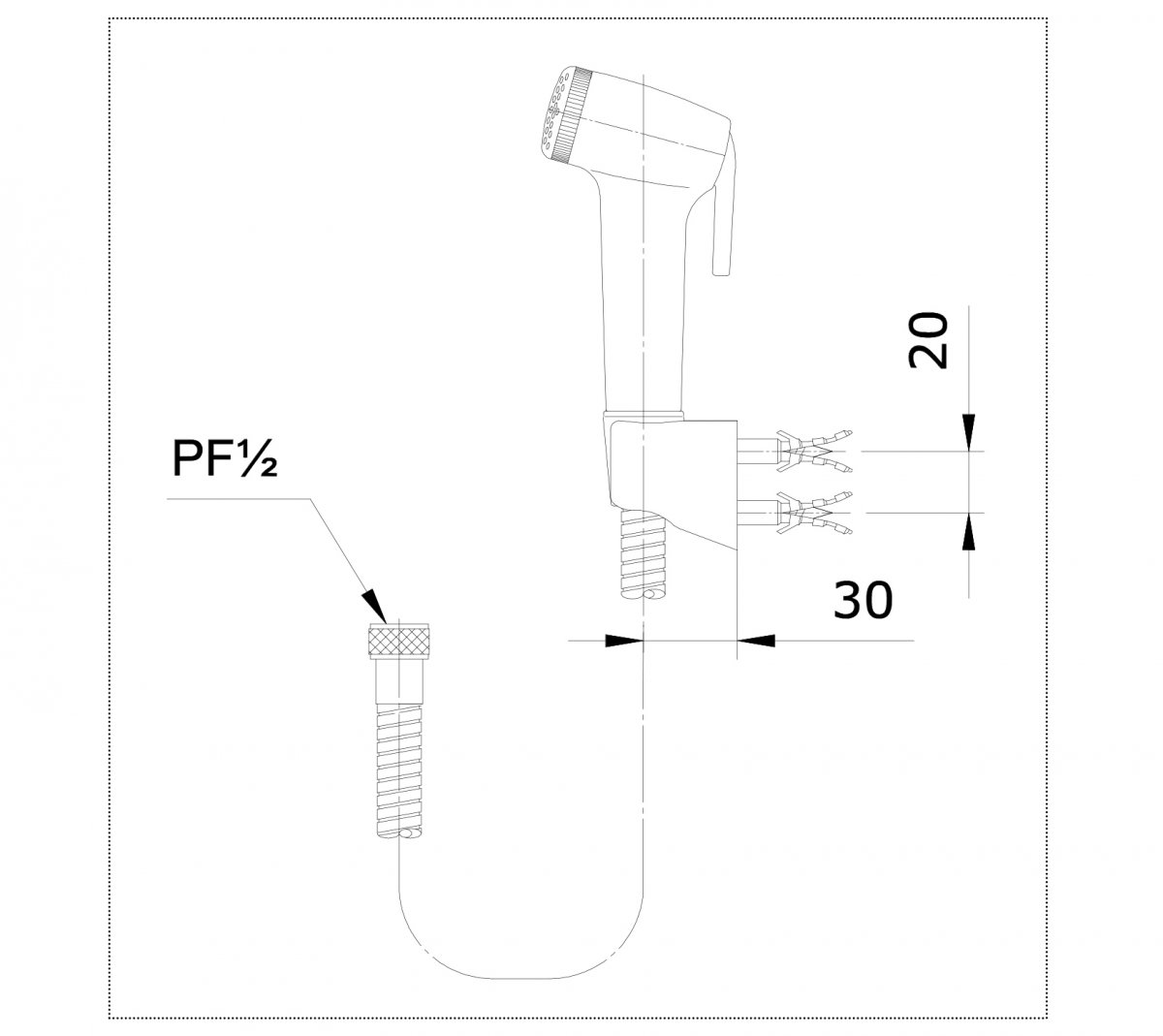 Vòi xịt bồn cầu ToTo cao cấp TVCF 201